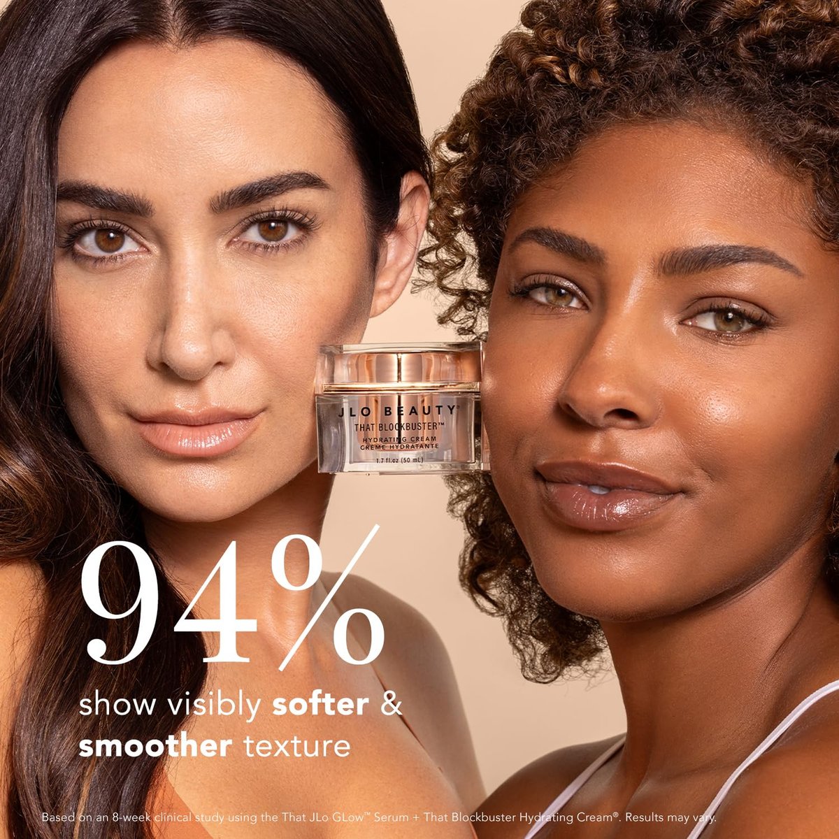 JLO BEAUTY Hydrating Face Moisturizer Cream with Hyaluronic Acid & Peptide Infused Skin Care for Women, Day & Night Formula to Visibly Smooth Fine Lines, That Blockbuster, 1.7 Oz Avelisse