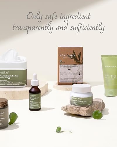 Mary&May Sensitive Soothing Gel Cream - Instant Cooling & Redness Relief, Pore-Tightening Face Moisturizer with Tea Tree & Houttuynia Cordata, 3.52 oz
