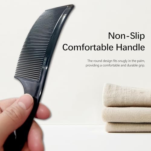 3-Piece Curved Barber Clipper Comb Set - Black, White, Grey - Ergonomic Flat Top Design for Professional Haircuts Avelisse