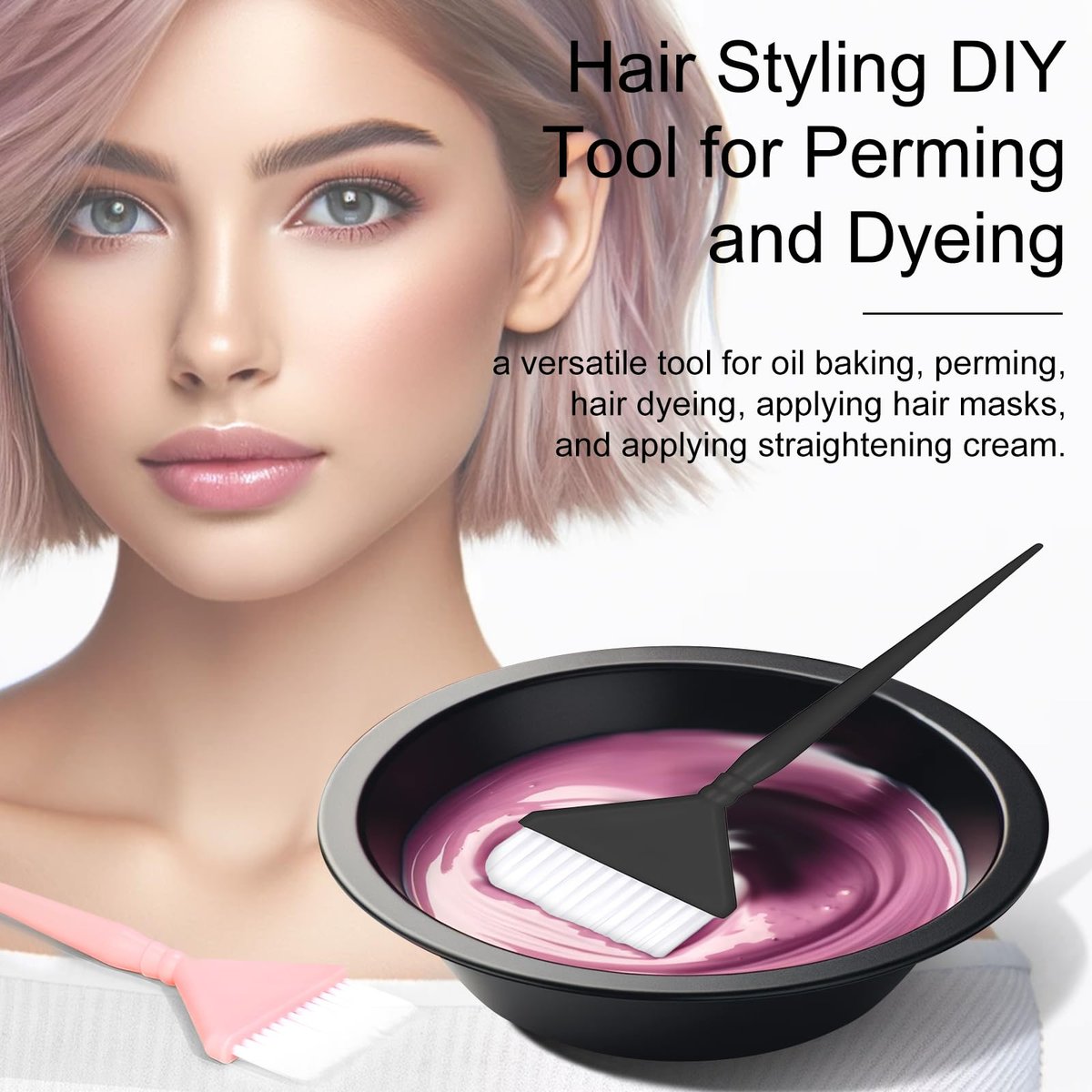 Classic Hair Dye Brush Set: 4 Multi-Use Tint Brushes for Salon-Quality Coloring - Perfect for Highlights, Balayage, and More - görsel 11
