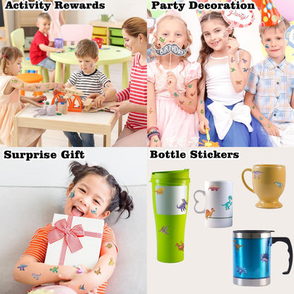 104 PCS Dinosaur Temporary Tattoos for Kids Party Supplies - Fun Dino Tattoo Stickers for Boys Girls Birthday Favors