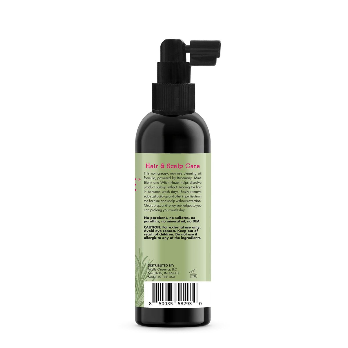 Mielle Organics Rosemary & Mint Scalp & Edge Cleansing Hair Oil - No-Rinse Scalp Cleanser for Product Build Up, Prolongs Hairstyles Between Wash Days & Encourages Longer, Healthier Hair (4 Oz) - görsel 16