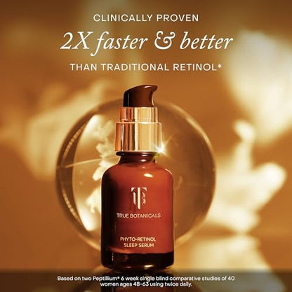 True Botanicals Phyto Retinol Sleep Serum | Nightly Anti-Aging Serum | Retinol Alternative | Targets Fine Lines & Wrinkles | Dermatologist Tested, All Natural, Vegan | 1 fl oz (30 ml) Avelisse