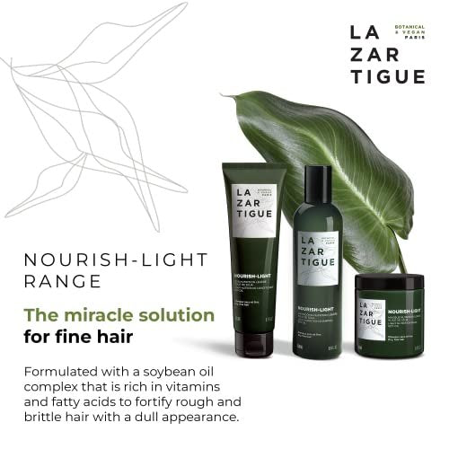 Lazartigue Nourish Light Conditioner - Botanical & Vegan, Silicone-Free, Soybean Oil Enriched Lightweight Hydration for Dry, Fine Hair, 5.1 Fl Oz - görsel 10