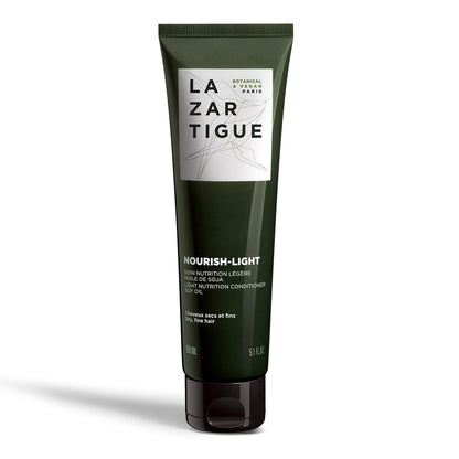 Lazartigue Nourish Light Conditioner - Botanical & Vegan, Silicone-Free, Soybean Oil Enriched Lightweight Hydration for Dry, Fine Hair, 5.1 Fl Oz