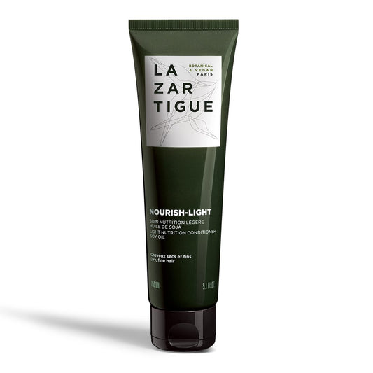 Lazartigue Nourish Light Conditioner - Botanical & Vegan, Silicone-Free, Soybean Oil Enriched Lightweight Hydration for Dry, Fine Hair, 5.1 Fl Oz