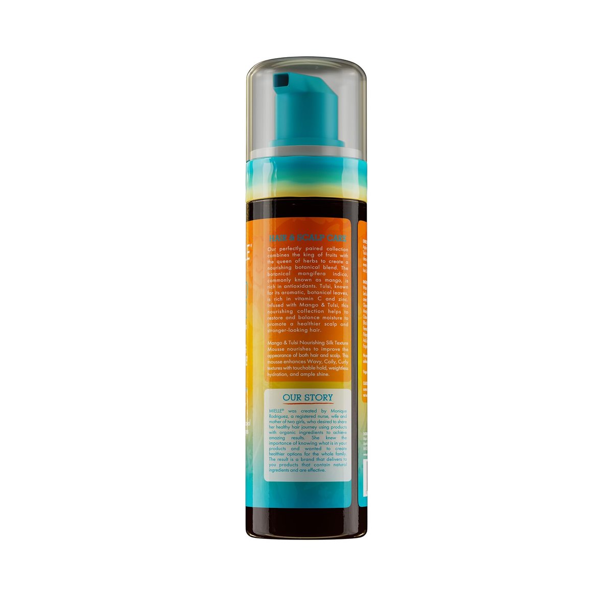 Mielle Organics Mango & Tulsi Nourishing Silk Texture Hair Mousse - Weightless Foam & Styling Mousse for Curly Hair - Conditions, Hydrates & Adds Shine (7.5 Fl Oz) Avelisse