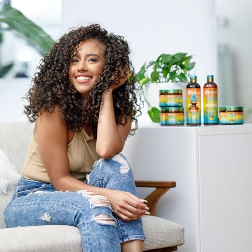 Mielle Organics Mango & Tulsi Nourishing Silk Texture Hair Mousse - Weightless Foam & Styling Mousse for Curly Hair - Conditions, Hydrates & Adds Shine (7.5 Fl Oz) Avelisse