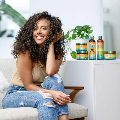 Mielle Organics Mango & Tulsi Nourishing Silk Texture Hair Mousse - Weightless Foam & Styling Mousse for Curly Hair - Conditions, Hydrates & Adds Shine (7.5 Fl Oz) Avelisse