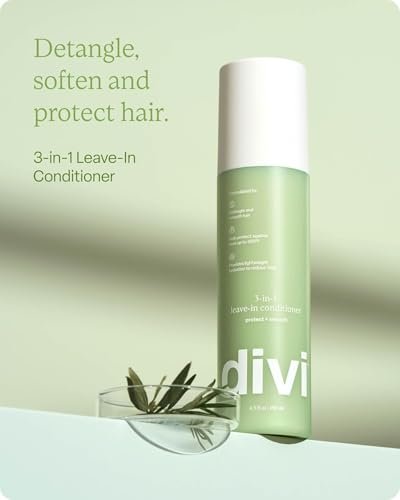 Divi 3-in-1 Leave-In Conditioner Spray - Detangler & Heat Protectant for Frizz Control & Shine, Lightweight Moisturizer - For All Hair Types - 6.5 Fl Oz Avelisse