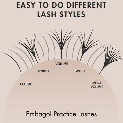 Embagol Lash Extension Practice Kit for Beginners – Professional Eyelash Training Mannequin Head Set with Practice Lashes Avelisse