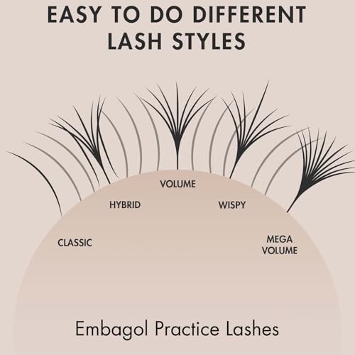 Embagol Lash Extension Practice Kit for Beginners – Professional Eyelash Training Mannequin Head Set with Practice Lashes Avelisse