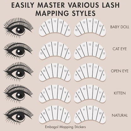 Embagol Lash Extension Practice Kit for Beginners – Professional Eyelash Training Mannequin Head Set with Practice Lashes Avelisse