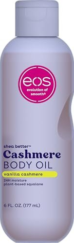 eos Cashmere Oil Vanilla - 24 Hour Moisture Body Oil with Plant-Based Squalane, 6 fl oz Avelisse