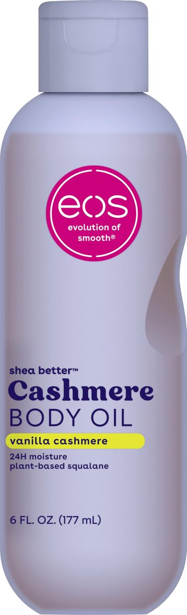 eos Cashmere Oil Vanilla - 24 Hour Moisture Body Oil with Plant-Based Squalane, 6 fl oz Avelisse