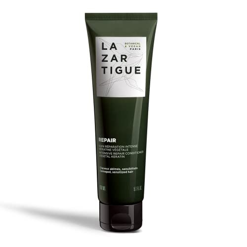 Lazartigue Repair Conditioner with Vegetal Keratin & Hyaluronic Acid – Restorative Care for Damaged Hair, Vegan, Sulfate & Silicone Free (5.2 Fl Oz) - görsel 2