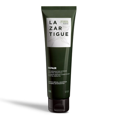 Lazartigue Repair Conditioner with Vegetal Keratin & Hyaluronic Acid – Restorative Care for Damaged Hair, Vegan, Sulfate & Silicone Free (5.2 Fl Oz)