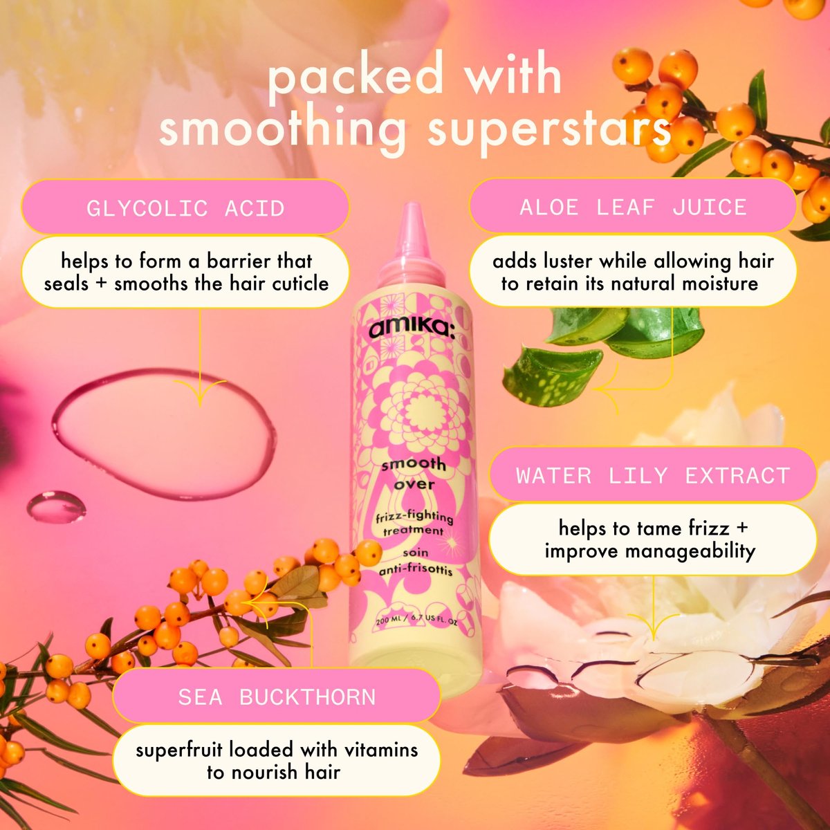 Amika Smooth Over Frizz-Fighting Treatment Mask - 6.7 Fl Oz Avelisse