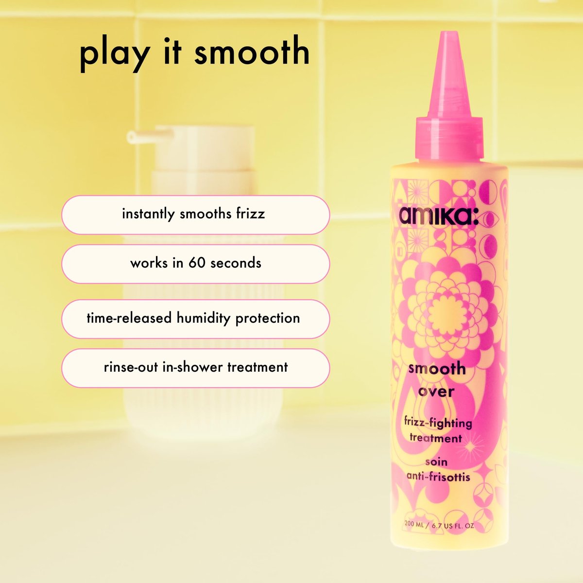 Amika Smooth Over Frizz-Fighting Treatment Mask - 6.7 Fl Oz Avelisse
