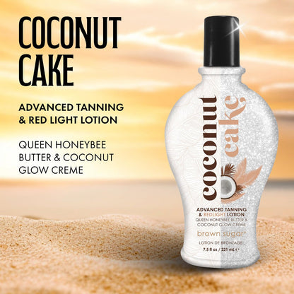 Brown Sugar Coconut Cake Tanning Lotion - Advanced Tanning & Red Light Blend with Royal Honey, Coconut Butter, Collagen & Hyaluronic Acid, 7.5 Fl Oz Avelisse