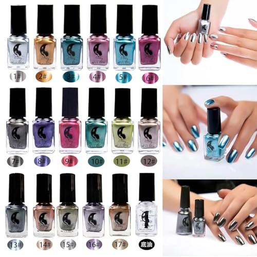 IMGDD Pink Metallic Nail Polish 09 – Mirror Shiny, Quick Dry, Long-Lasting Metal Nail Lacquer (6ml / 0.22 Fl Oz) - görsel 6