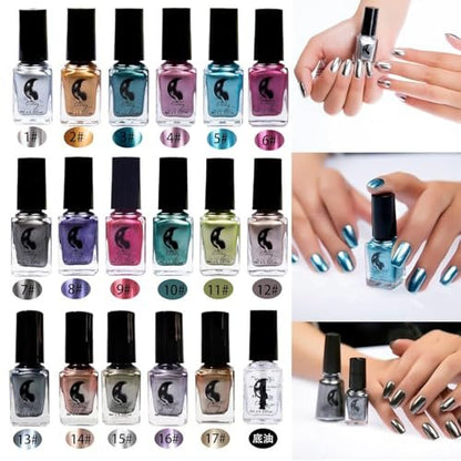 IMGDD Pink Metallic Nail Polish 09 – Mirror Shiny, Quick Dry, Long-Lasting Metal Nail Lacquer (6ml / 0.22 Fl Oz)