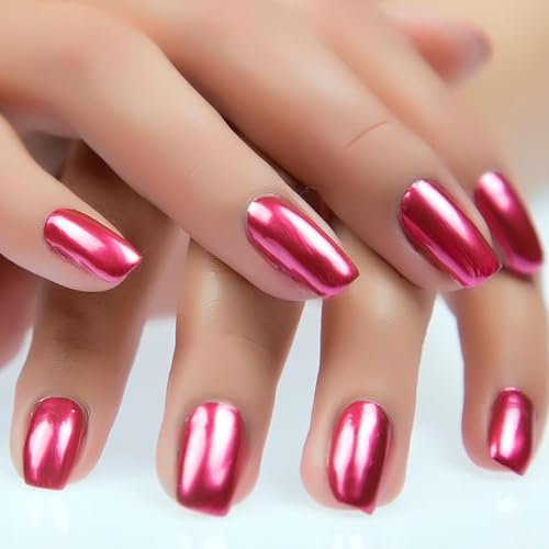 IMGDD Pink Metallic Nail Polish 09 – Mirror Shiny, Quick Dry, Long-Lasting Metal Nail Lacquer (6ml / 0.22 Fl Oz) - görsel 2
