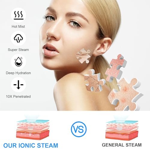 JOSTZHXIN Facial Steamer Nano Ionic Face Steamer with Extendable Arm, 360° Rotating Nozzle for Home or Salon Use Avelisse