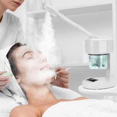 JOSTZHXIN Facial Steamer Nano Ionic Face Steamer with Extendable Arm, 360° Rotating Nozzle for Home or Salon Use Avelisse