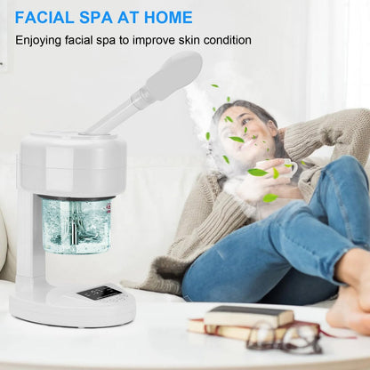 JOSTZHXIN Facial Steamer Nano Ionic Face Steamer with Extendable Arm, 360° Rotating Nozzle for Home or Salon Use Avelisse