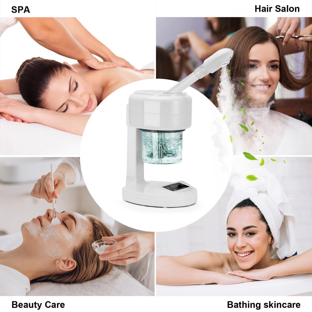 JOSTZHXIN Facial Steamer Nano Ionic Face Steamer with Extendable Arm, 360° Rotating Nozzle for Home or Salon Use Avelisse