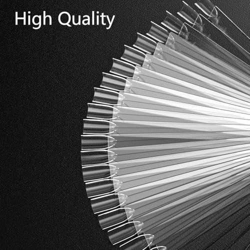 50Pcs Clear Fan Shape Nail Color Swatches Sticks with Ring - Transparent Acrylic Nail Art Polish Display Tips for Manicure Practice - görsel 4