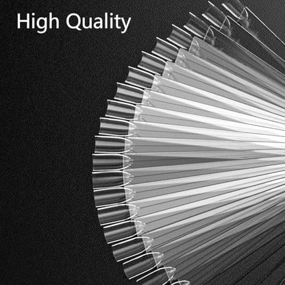 50Pcs Clear Fan Shape Nail Color Swatches Sticks with Ring - Transparent Acrylic Nail Art Polish Display Tips for Manicure Practice
