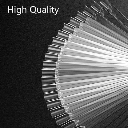 50Pcs Clear Fan Shape Nail Color Swatches Sticks with Ring - Transparent Acrylic Nail Art Polish Display Tips for Manicure Practice