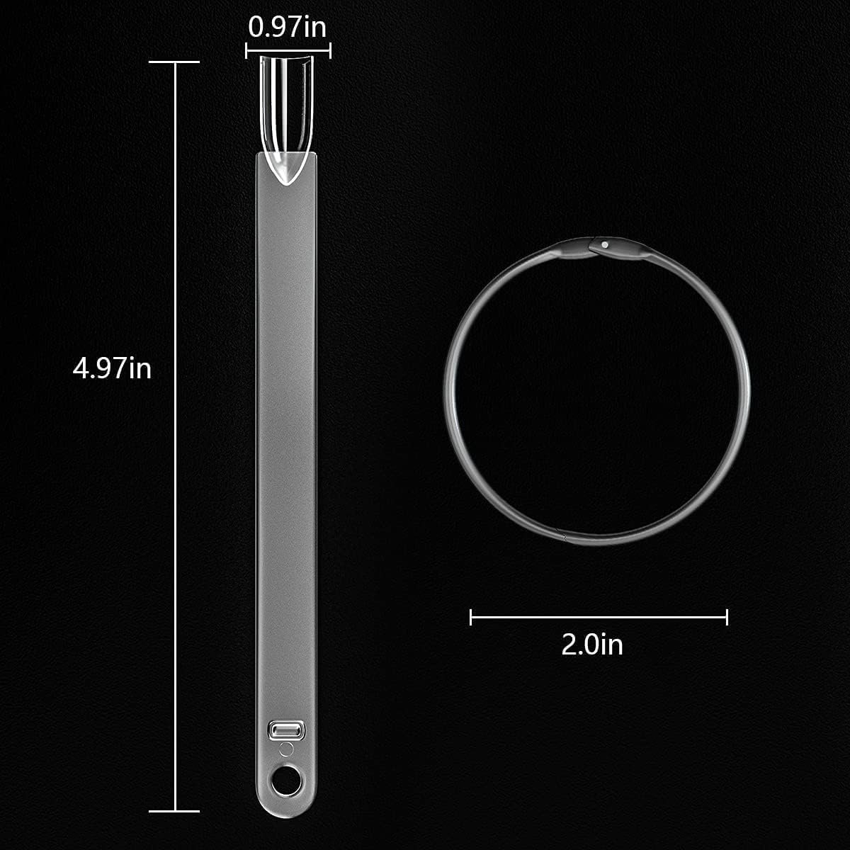 50Pcs Clear Fan Shape Nail Color Swatches Sticks with Ring - Transparent Acrylic Nail Art Polish Display Tips for Manicure Practice - görsel 11