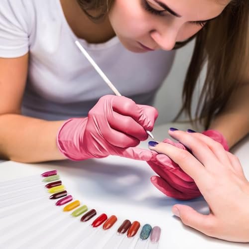 50Pcs Clear Fan Shape Nail Color Swatches Sticks with Ring - Transparent Acrylic Nail Art Polish Display Tips for Manicure Practice - görsel 16