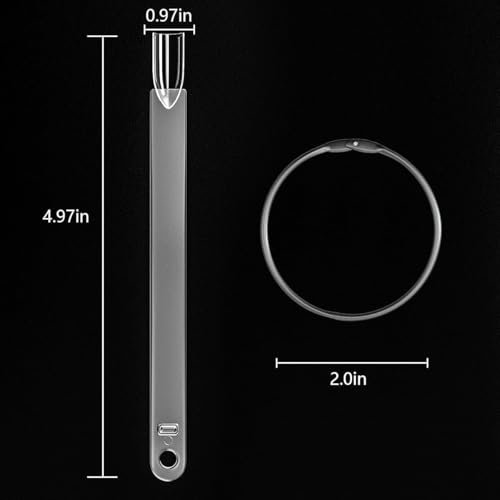 50Pcs Clear Fan Shape Nail Color Swatches Sticks with Ring - Transparent Acrylic Nail Art Polish Display Tips for Manicure Practice - görsel 12