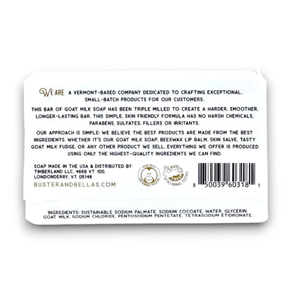 Buster & Bella's Unscented Triple Milled Goat Milk Soap - Sensitive Skin, Cruelty & Fragrance Free, 9 oz Avelisse