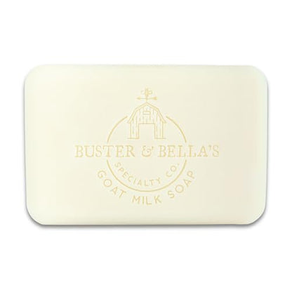 Buster & Bella's Unscented Triple Milled Goat Milk Soap - Sensitive Skin, Cruelty & Fragrance Free, 9 oz Avelisse
