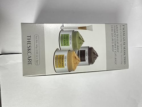 THESKCARE 3 PCS Clay Mask Set - Turmeric Vitamin C, Dead Sea Mud & Green Tea Face Masks for Oil Control, Deep Cleaning & Radiant Skin (240g each) - görsel 8