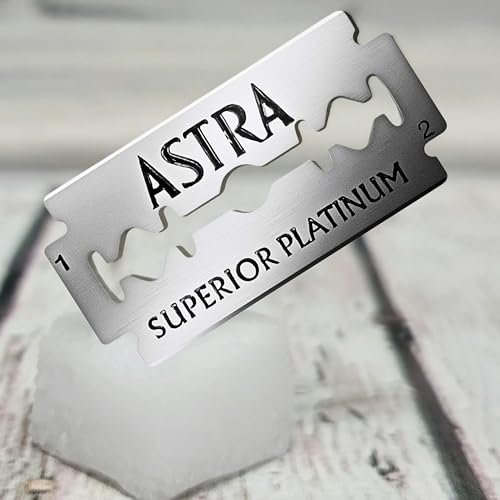 The Shave Factory Premium Shaving Set - Astra Platinum Double Edge Safety Razor Blades (300 Count) Avelisse