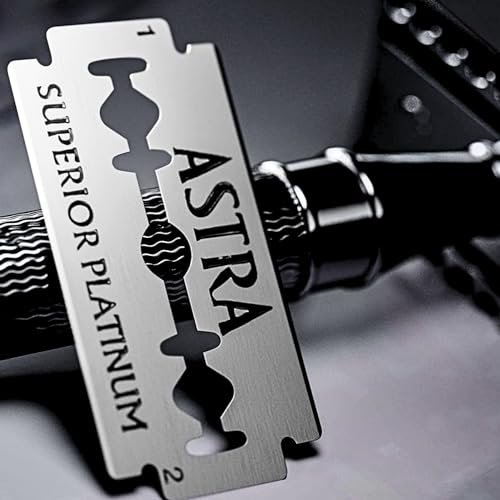 The Shave Factory Premium Shaving Set - Astra Platinum Double Edge Safety Razor Blades (300 Count) Avelisse