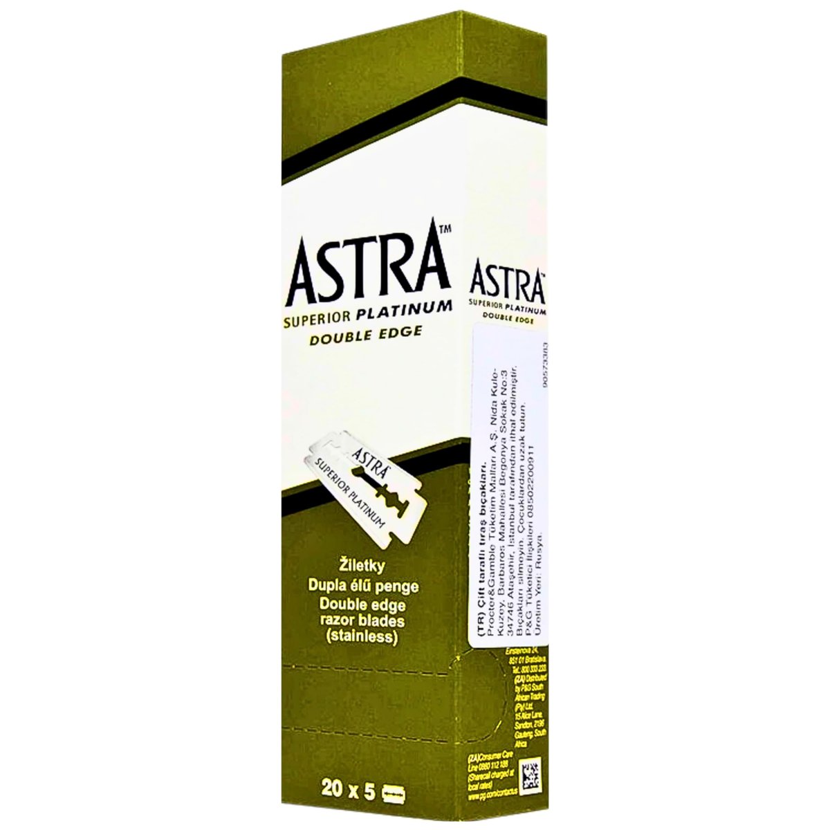 The Shave Factory Premium Shaving Set - Astra Platinum Double Edge Safety Razor Blades (300 Count) Avelisse