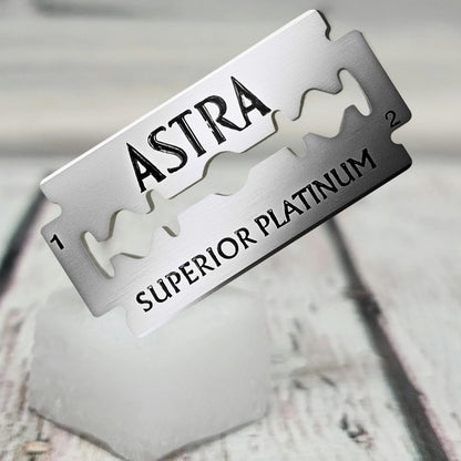 The Shave Factory Premium Shaving Set - Astra Platinum Double Edge Safety Razor Blades (300 Count) Avelisse