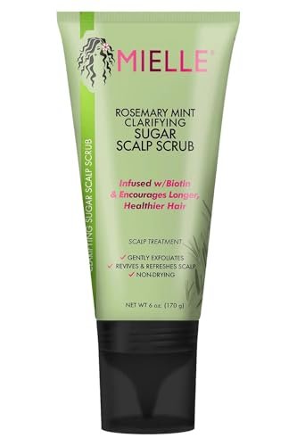 Mielle Organics Rosemary & Mint Sugar Exfoliating Scalp Scrub - Gentle Pre-Shampoo Dry Scalp Treatment for Oil & Product Buildup - Biotin Infused Non-Drying, Moisturizing Formula (6 Fl Oz) - görsel 2