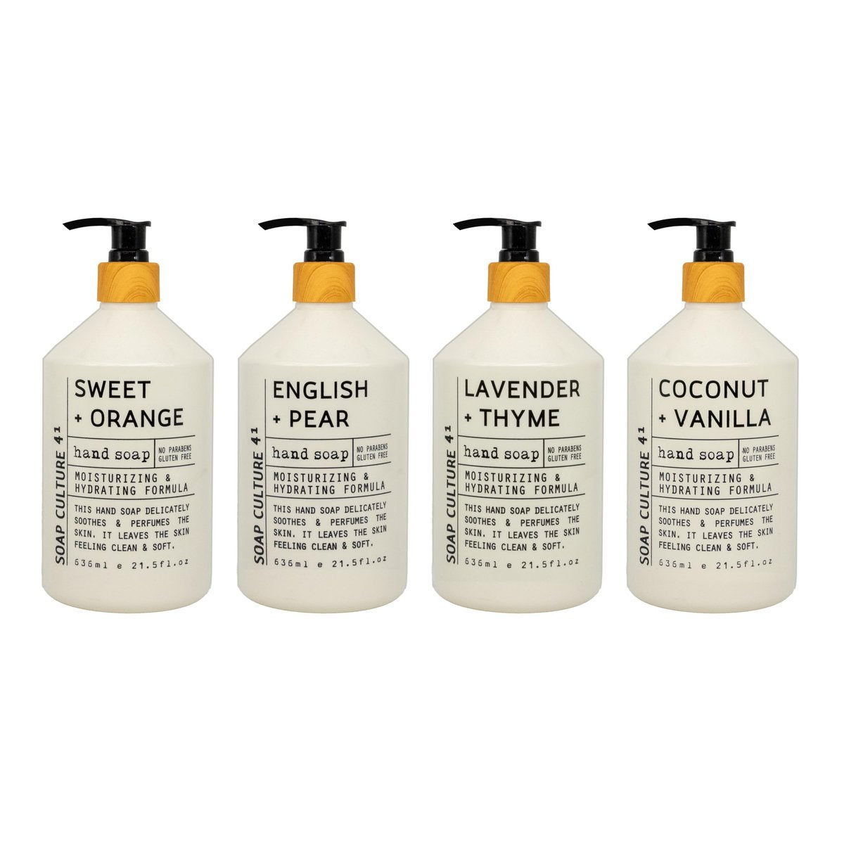 Home & Body Company Soap Culture 41 Hand Soap Collection - 21.5 fl oz (Pack of 4) - Luxurious, Moisturizing Hand Wash Avelisse