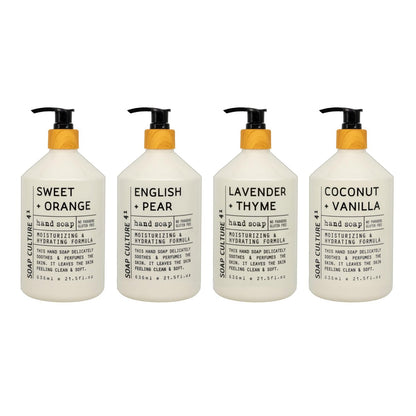 Home & Body Company Soap Culture 41 Hand Soap Collection - 21.5 fl oz (Pack of 4) - Luxurious, Moisturizing Hand Wash Avelisse