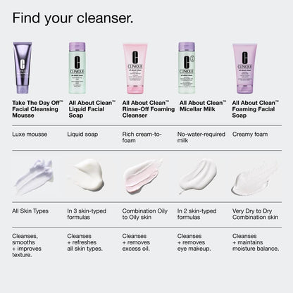 Clinique Take The Day Off Facial Cleansing Mousse With Hyaluronic Acid + Glycerin - Dissolves Makeup, Sunscreen & Pollution, For All Skin Types, 4.2 Fl Oz Avelisse