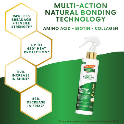 Palmer's Amino Bonding Complex Leave-In Conditioner Spray - Strengthening & Anti-Frizz with Coconut Oil & Vitamin E, Heat Protectant, 6.7 oz Avelisse