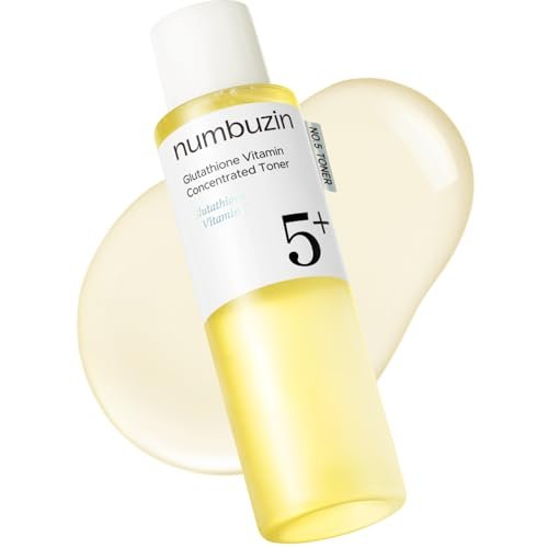 numbuzin No.5 Vitamin Boosting Essential Toner - Radiance-Boosting Toner for Uneven & Dull Skin with Glutathione, Vitamin C, Niacinamide - First Step Skincare, 6.76 fl oz (200ml) Avelisse